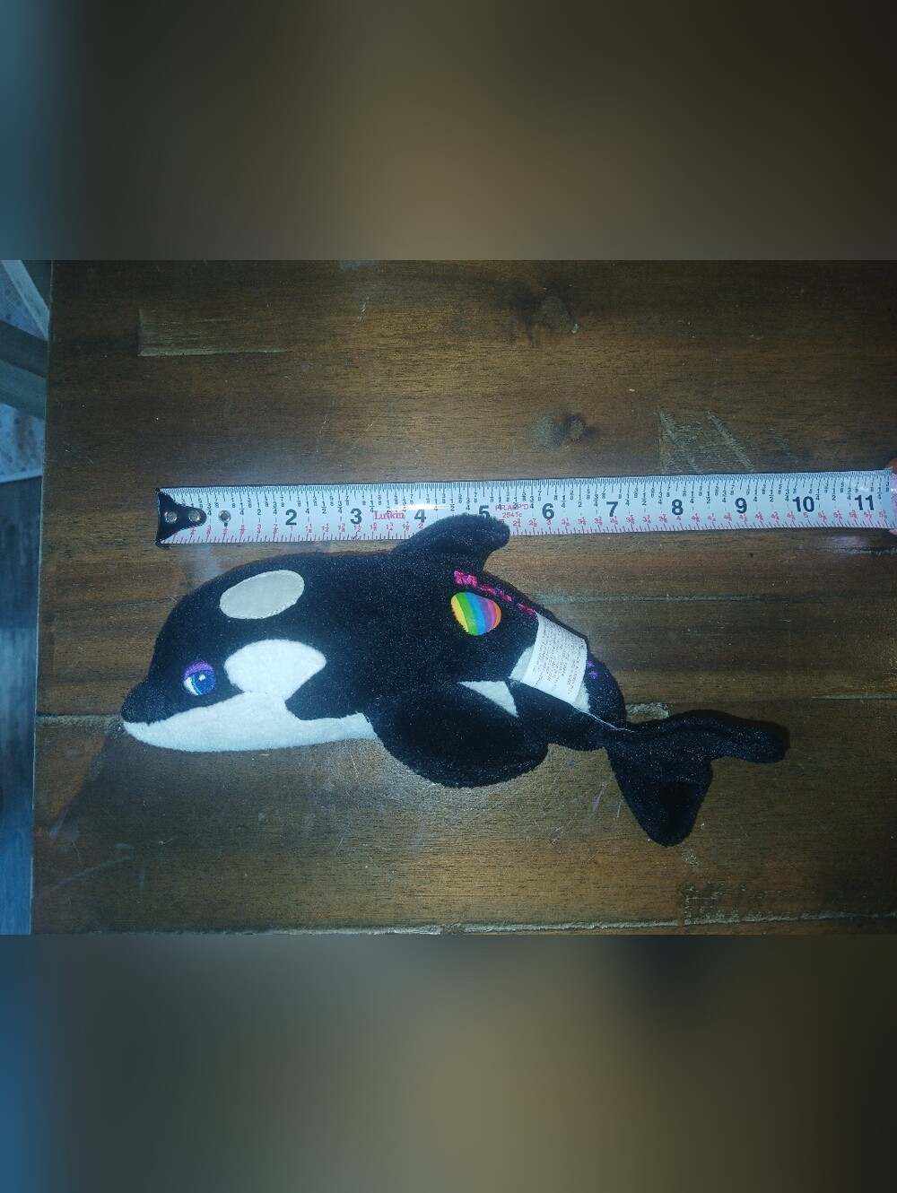 Vintage 1998 Lisa Frank Max Splash Orca Whale Plush Beanie Stuffed Animal